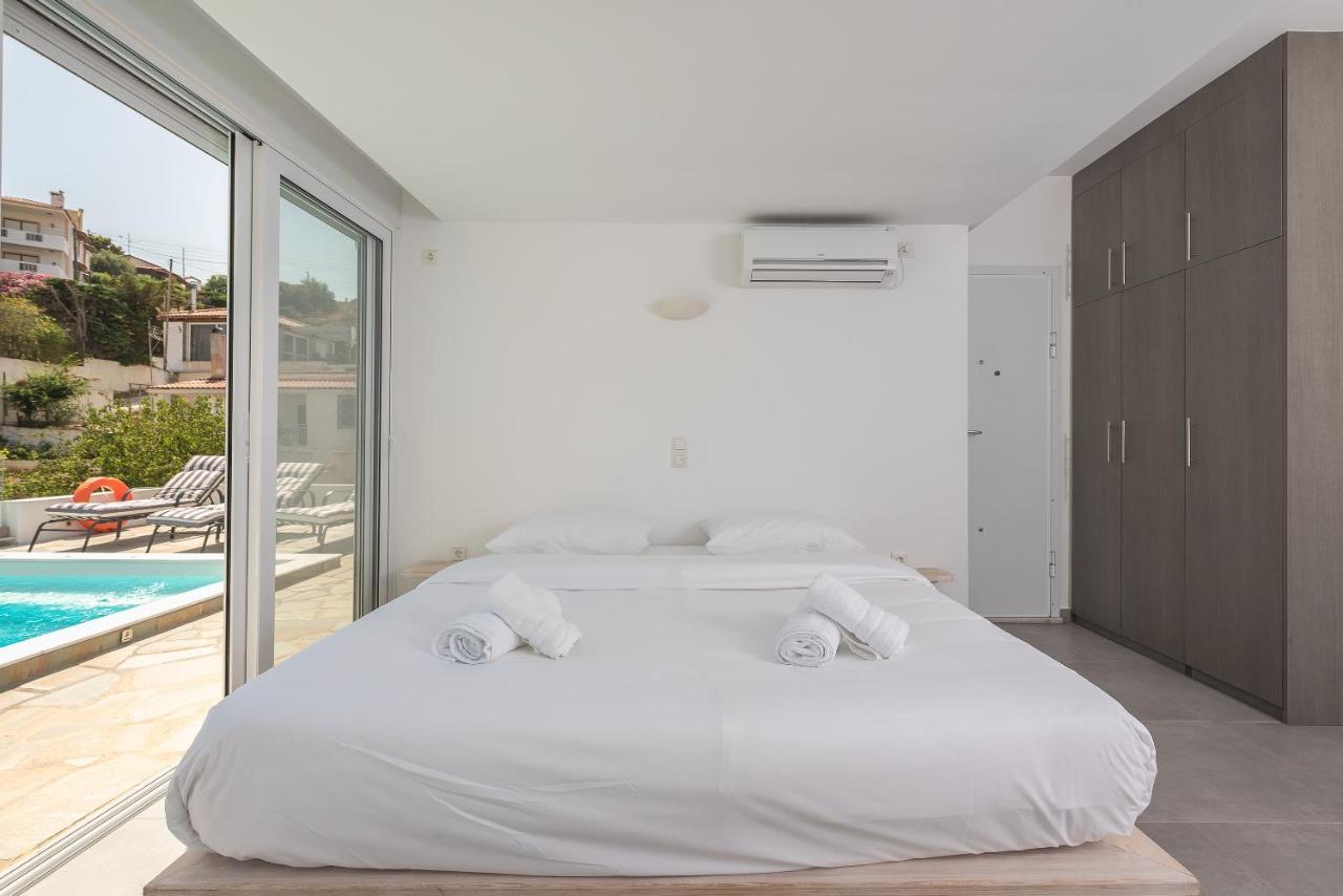 Villa Luna Private Heated Hydro Pool Bbq Beach 4Min Agia Marina Mikrolimanou Exterior foto