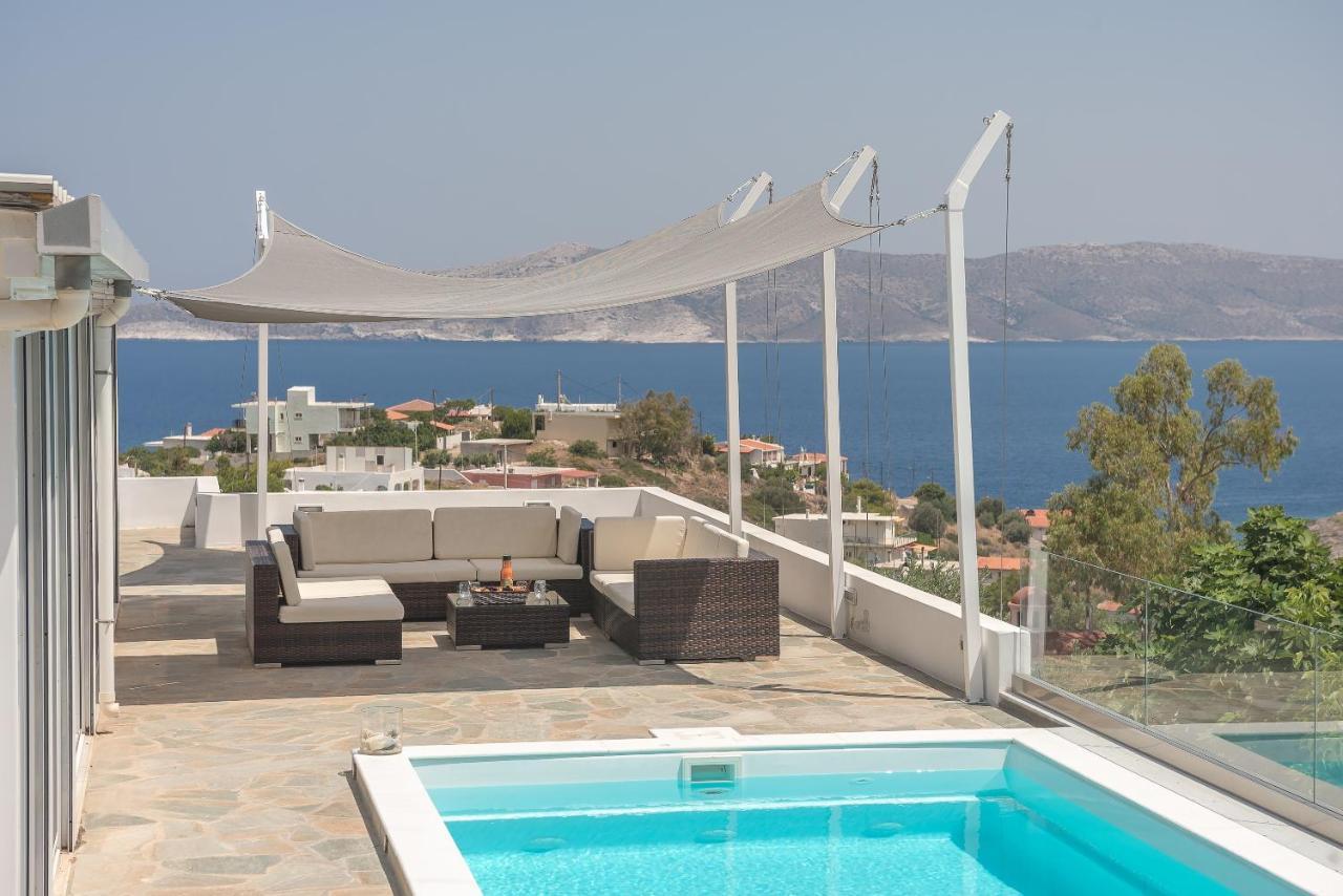 Villa Luna Private Heated Hydro Pool Bbq Beach 4Min Agia Marina Mikrolimanou Exterior foto
