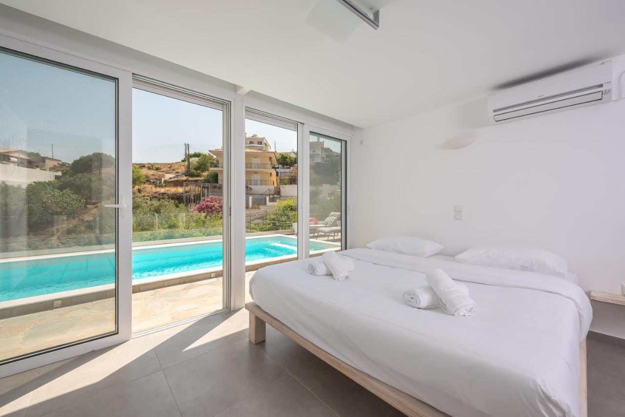 Villa Luna Private Heated Hydro Pool Bbq Beach 4Min Agia Marina Mikrolimanou Exterior foto