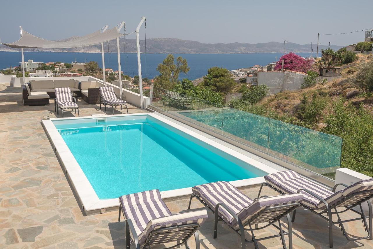 Villa Luna Private Heated Hydro Pool Bbq Beach 4Min Agia Marina Mikrolimanou Exterior foto